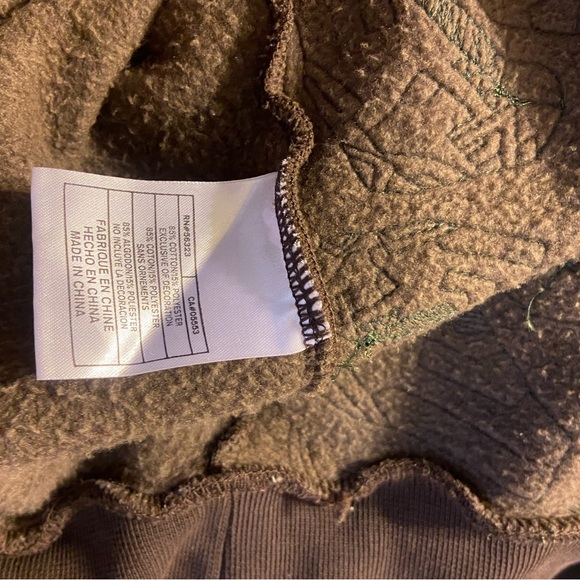 Nike early 2000’s brown hoodie with shoe stitching throughout XXL - Picture 9 of 14